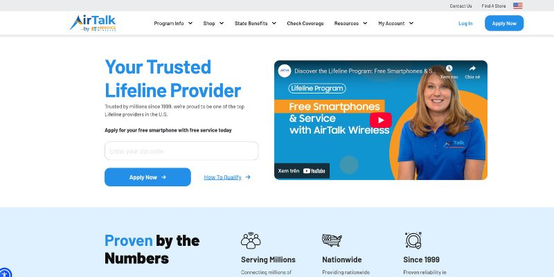Apply for a free device through AirTalk Wireless Lifeline program